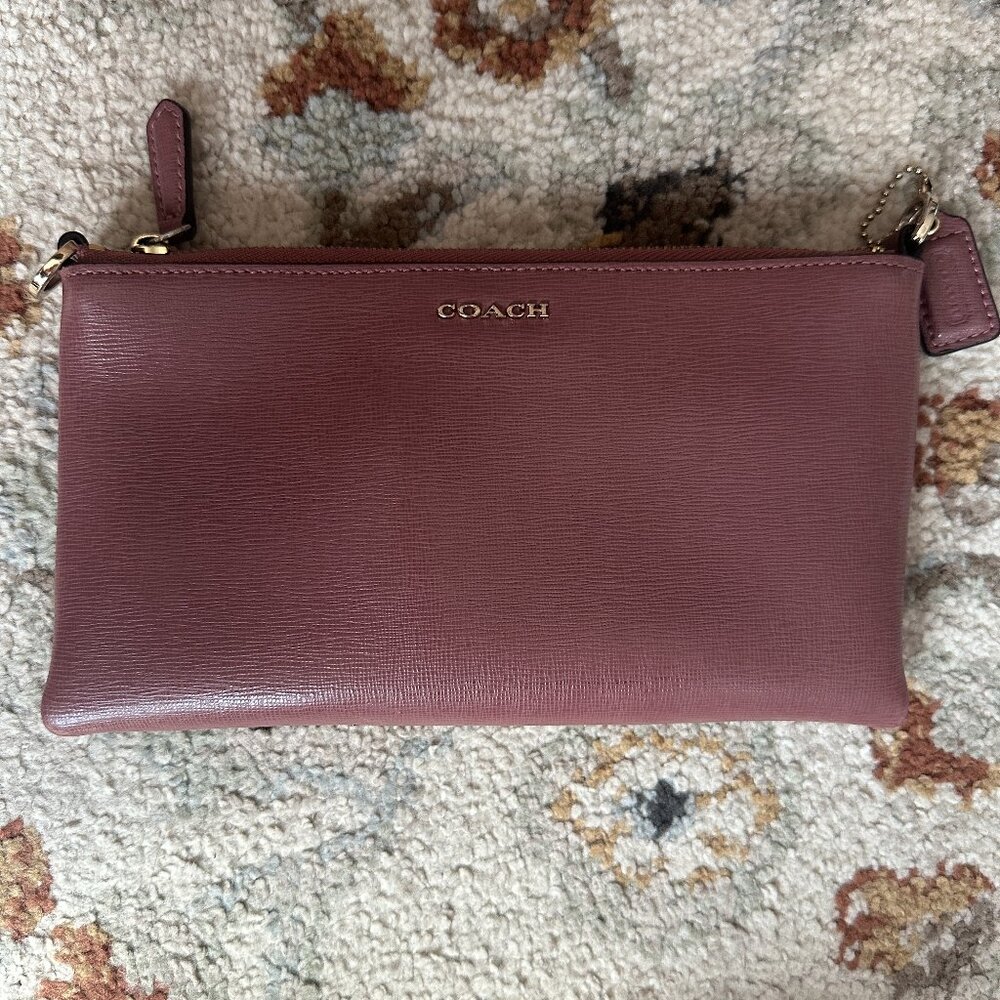 Coach Crossbody Mauve Pink Leather - Small